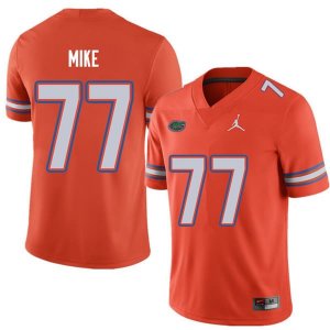 Men's Florida Gators #77 Andrew Mike NCAA Jordan Brand Orange Authentic Stitched College Football Jersey TZW1562TM